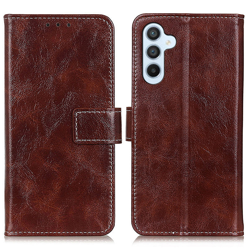 For Samsung Galaxy F34 5G M34 5G Crazy Horse Texture PU Leather Case Stand Wallet Retro Phone Cover For Samsung Galaxy F34 5G M34 5G Crazy Horse Texture PU Leather Case Stand Wallet Retro Phone Cover